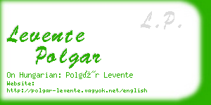 levente polgar business card